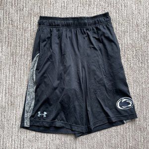 Men's Small Under Armour Penn State Heatgear Training Athletic Shorts Black